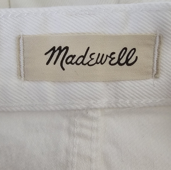 Madewell NWT White Relaxed Denim Jean Shorts - Picture 8 of 13